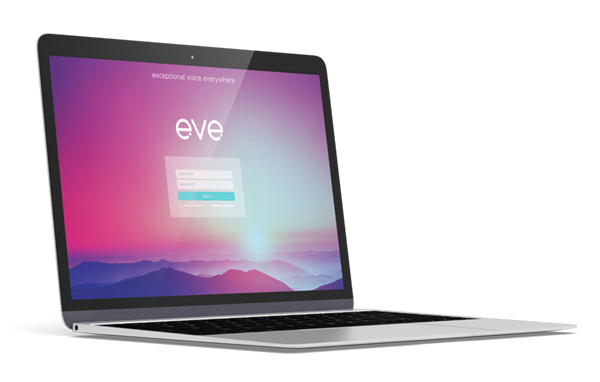 eve Connect - customer portal login page
