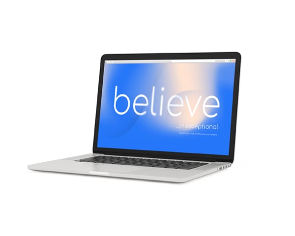 eve Voice cloud phone system believe in exceptional on laptop
