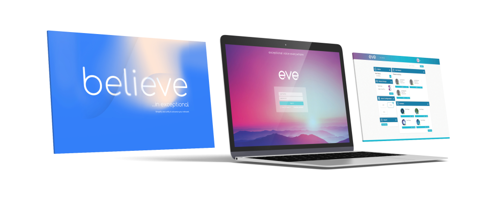 eve Networks service plan covers all eve Networks services, including eve Voice and eve Connect. Image displays portals.